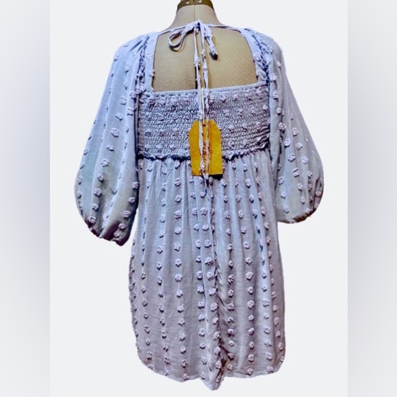 NWT Listicle puff sleeve babydoll dress sz med - Picture 3 of 4